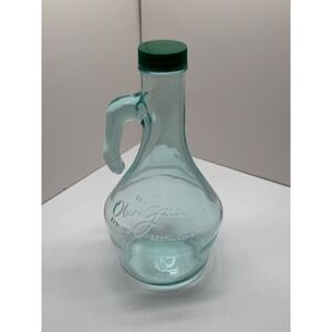 Olive Garden Italian Restaurant Glass Dressing Decanter Carafe Blue Green Canada